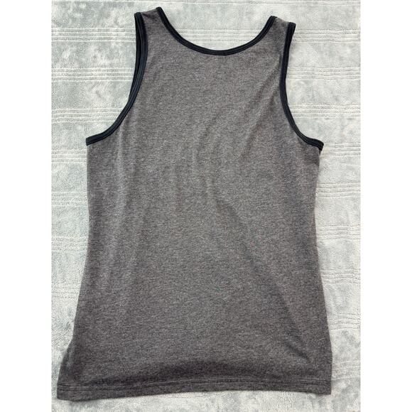 Quiksilver Men's Tijuana Stripe Soft Grey Heathed Tank Top Premium Cotton Small - Picture 7 of 10